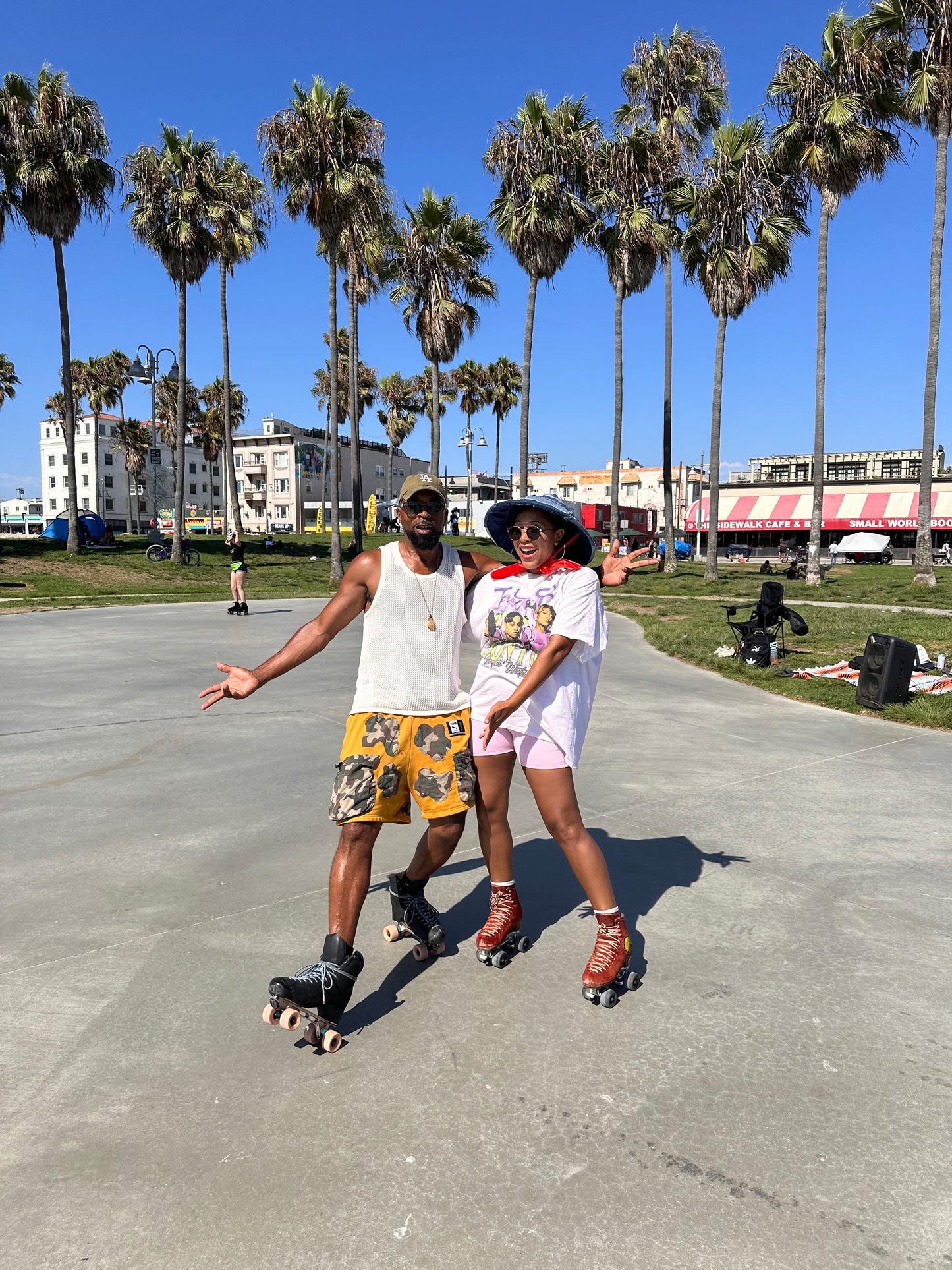 Mustard camo shorts