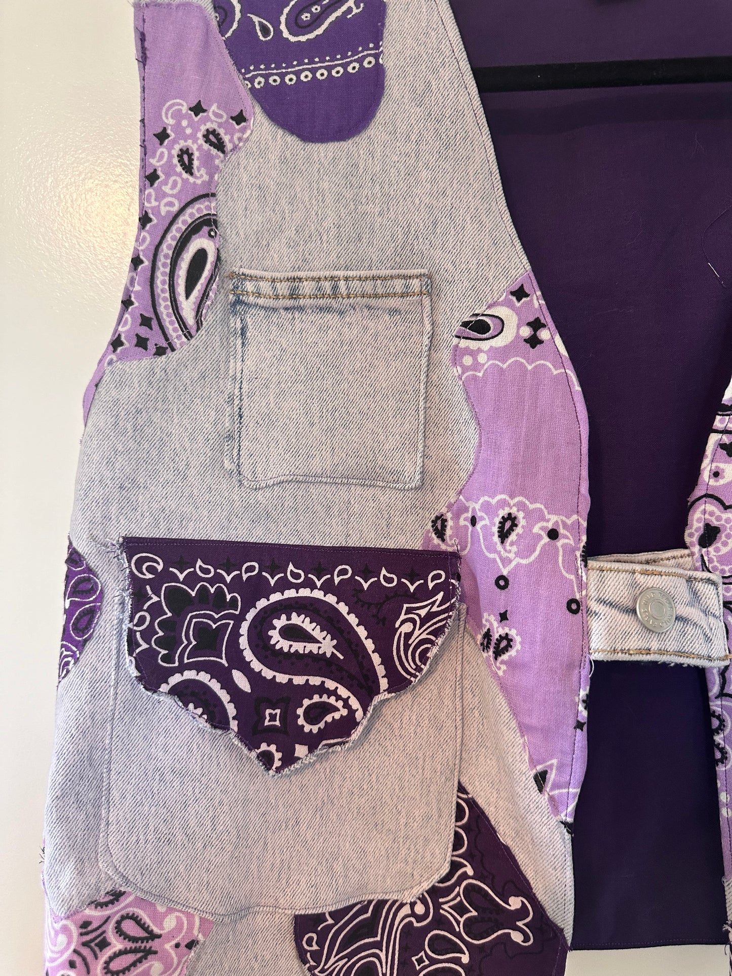 Kim’s purple bandana vest