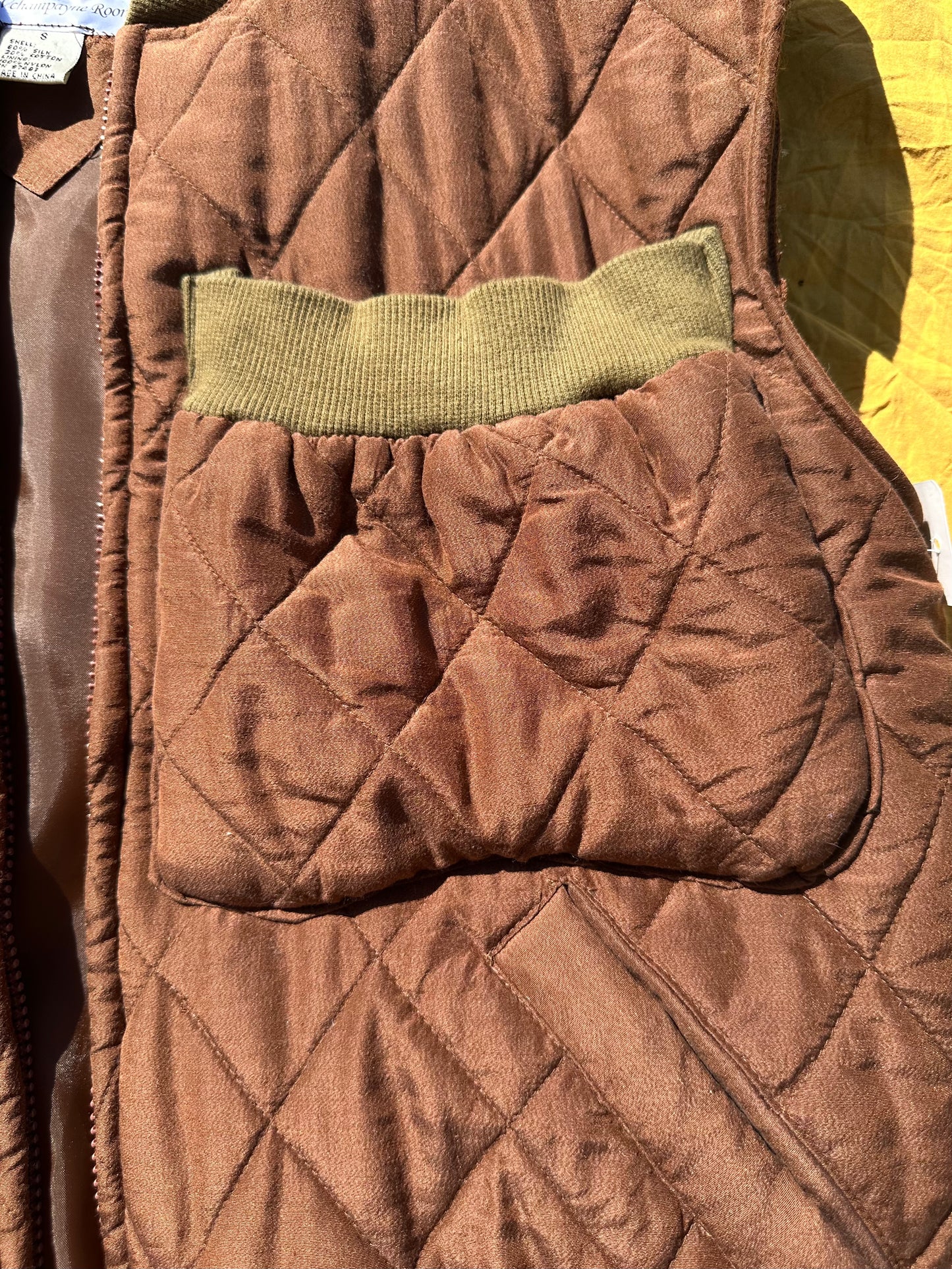 Brown textured vest