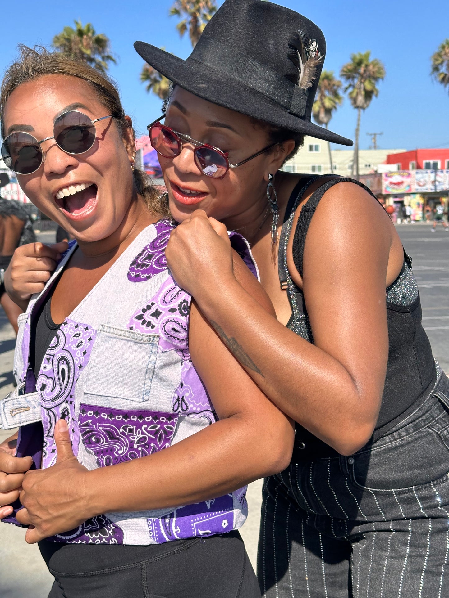 Kim’s purple bandana vest